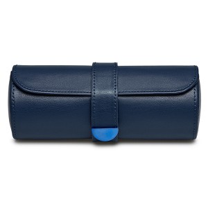 Wolf Midnight Blue Earth Triple Watch Roll